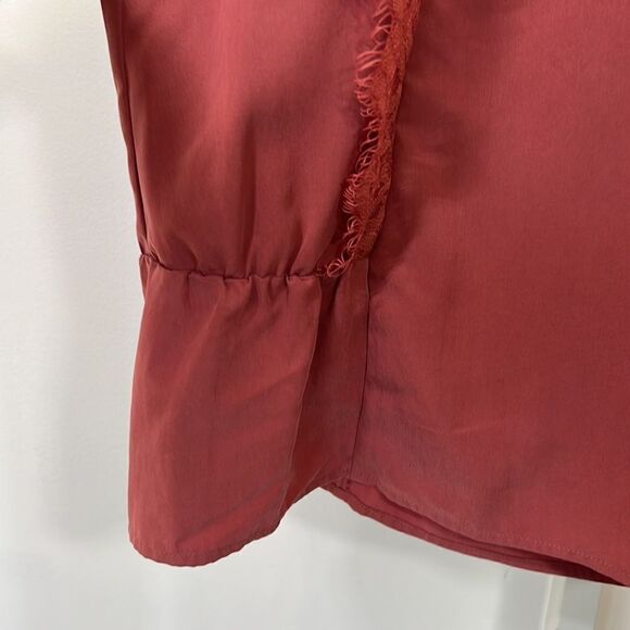 COLLECTIVE CONCEPTS/STITCH FIX Women’s Braydee Lace Detail Blouse Pink Size XL - Picture 8 of 16